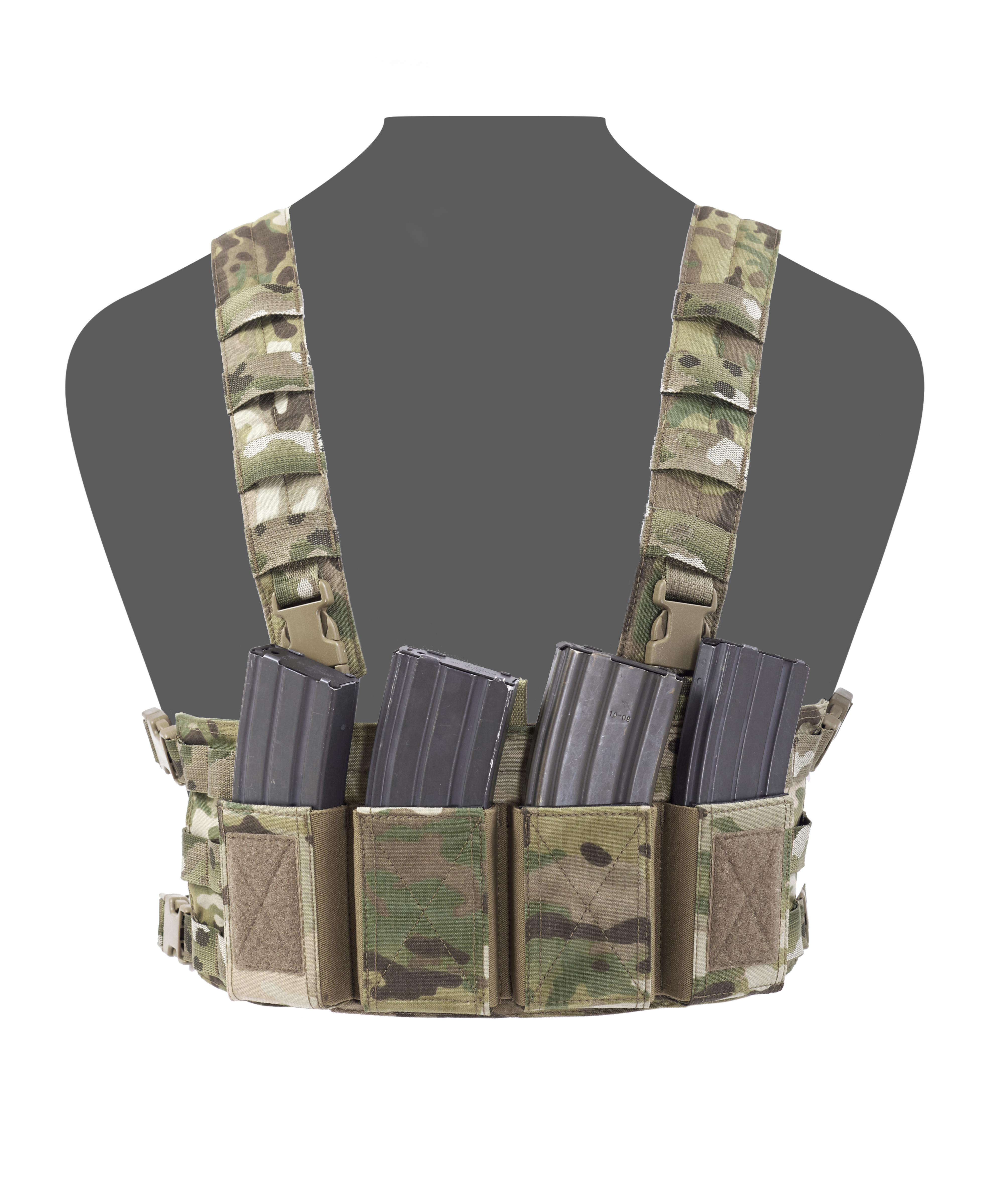 Low Profile Chest Rig MultiCam Shooting Strategies